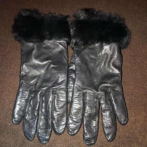Black Leather Gloves